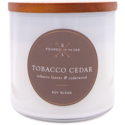 Sojowa świeca zapachowa drewniany knot 368 g Colonial Candle - Tobacco Cedar