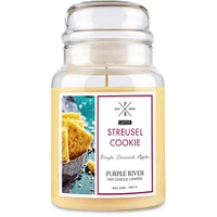 Soy scented candle Streusel Cookie Purple River 623 g