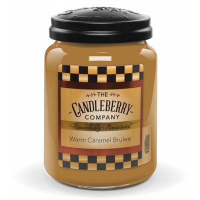 Candleberry duża świeca zapachowa w szkle 570 g - Warm Caramel Brulee™