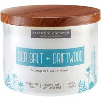 Sojowa świeca zapachowa Sea Salt Driftwood Candle-lite