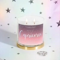Charmed Aroma jewel soy scented candle with Silver Ring 12 oz 340 g - Capricorn Zodiac Sign