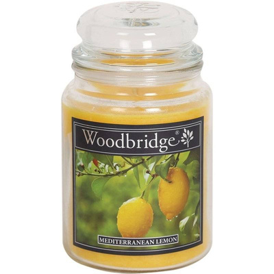 Lemon scented candle in glass large Woodbridge - Mediterranean Lemon