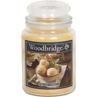 Vanilla scented candle in glass large Woodbridge - Creamy Vanilla
