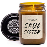 Świeca na prezent sojowa zapachowa Mad Candle 360 g - Jesteś Moją Siostrą You Are My Soul Sister