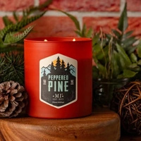 Soy scented candle for men Peppered Pine Colonial Candle