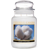 Cheerful Candle scented candle in large jar 2 wicks 24 oz 680 g - Crisp Cotton