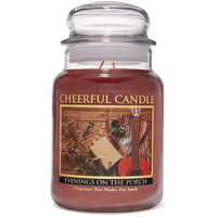 Cheerful Candle scented candle in large jar 2 wicks 24 oz 680 g - Evenings on the Porch