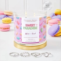 Charmed Aroma świeca z biżuterią 12 oz 340 g Pierścionek - Sweet Paradise