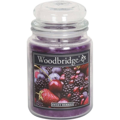 Blueberry scented candle in glass large Woodbridge - Sweet Berries