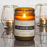 Świeca na prezent sojowa zapachowa Mad Candle 360 g - I´d Quit My Job