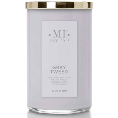 Colonial Candle Sophisticated męska sojowa świeca zapachowa w szkle 22 oz 623 g - Gray Tweed