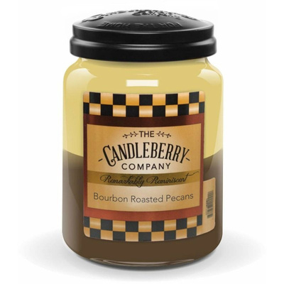 Candleberry duża świeca zapachowa w szkle 570 g - Bourbon Roasted Pecans™