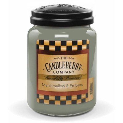 Candleberry duża świeca zapachowa w szkle 570 g - Marshmallow Embers™