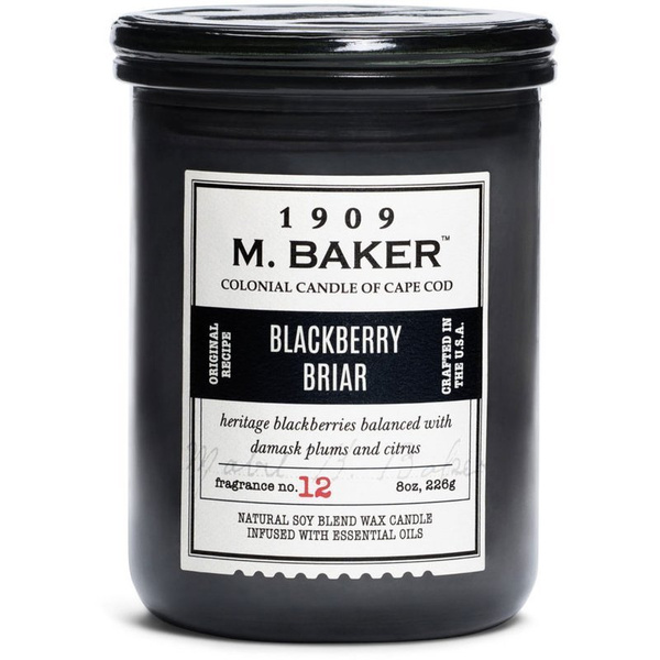 Colonial Candle M. Baker sojowa świeca zapachowa w słoju 8 oz 226 g - Blackberry Briar