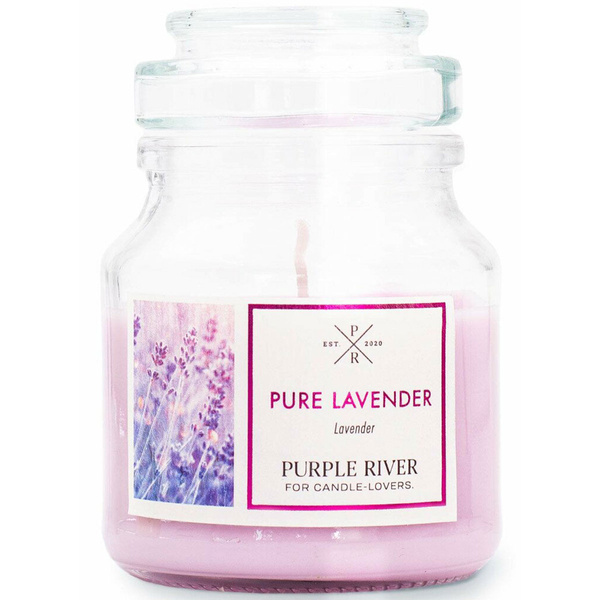 Purple River sojowa naturalna świeca zapachowa w szkle 4 oz 113 g - Pure Lavender